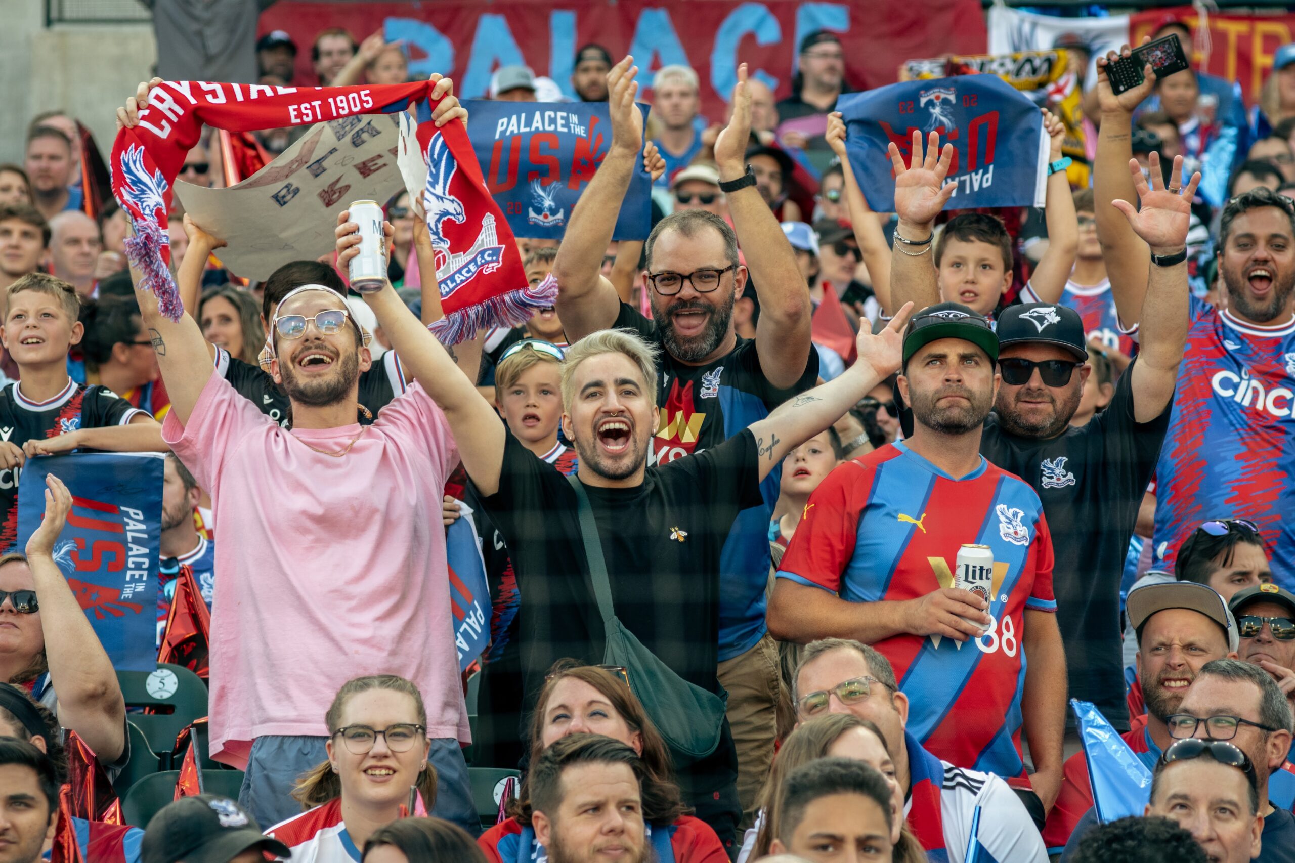 Soccer Fans from Around the World Celebrate Crystal Palace FC and Sevilla  FC in The District Detroit