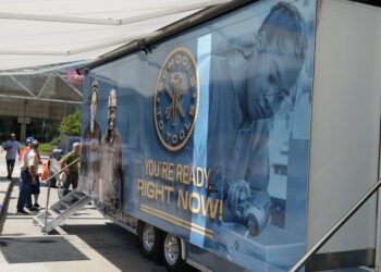 Michigan Carpenters and Millwrights Unveil Schools to Tools Mobile Field Trip Trailer at Labor Day Event