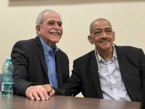 Ray Lozano, Executive Director of the Mexicantown CDC, with Mario Grillo