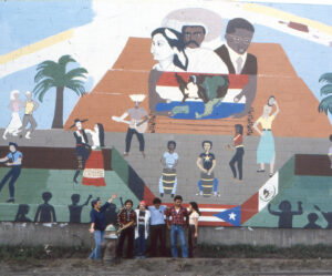 The first Latino Family Services Youth Center mural in 1979