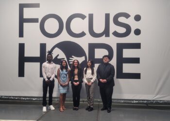 024 Student Leaders - From left, Jason Howard; Nisha Singhi; Maria Nido; Tanya Calzada; Alexader Villagomez. Photo provided by Bank of America