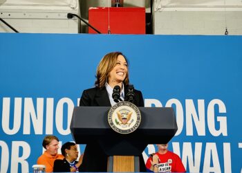 On Labor Day in Detroit, Michigan Union Workers and Local Leaders Rally with VP Harris