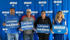 Armando Ramos, Owner of Tony's Takeout, Raymond "Bobby" Deleon, President of the Mexican American Council, Saginaw City Councilwoman Priscilla Garcia and Maria Gomez, Owner of Maria's Mexican Restaurant.