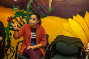 Detroit City Council Member Gabriela Santiago-Romero is bracing for what the Trump administration's immigration policy will look like. (Credit: Quinn Banks, BridgeDetroit)
