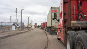 The Livernois Intermodal Facility in Southwest Detroit plays a critical role in Michigan’s freight network. It is among the sites poised to benefit from over $67 million in federal funding secured by the Michigan Department of Transportation for statewide infrastructure improvements. (Planet Detroit photo by Brayan Gutierrez)