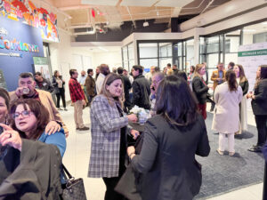 The networking event in Corktown was well attended despite the cold temps