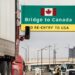 Por equivocación entró al puente que conduce a Canadá