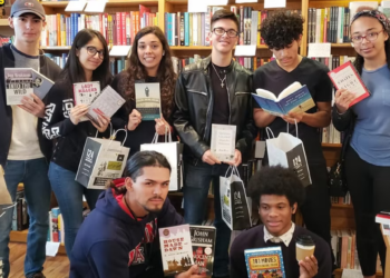 Mr. Cruz's students at Literati Bookstore in Ann Arbor