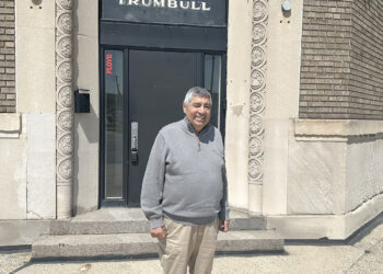 Vic in front of former Casa Maria center at the corner of Labrosse and Trumbull. This picture was taken April 30th this year by the author.