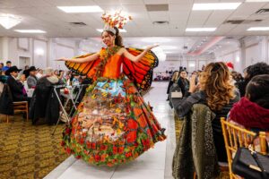 Perla García, Miss Mexico 2025, presents her Monarch butterfly dress.