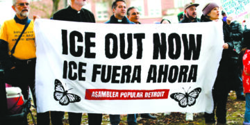 Community members in Southwest Detroit rally behind Asamblea Popular Detroit, demanding the release of two Western students detained by ICE. “ICE out of our schools” echoed through Clark Park.