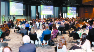Mark A Moreno, Executive Director of the Michigan Hispanic Chamber of Commerce addresses the audience of more than 250 business leaders, entrepreneurs and professionals.