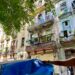 Deteriorating buildings of once beautiful and colorful architecture in central Havana.
