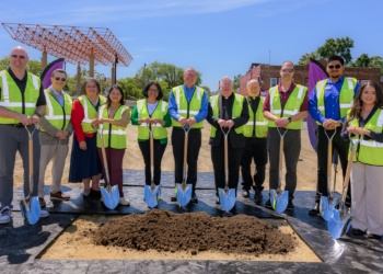 L to R: Adam Tonge: ACCU Vice President of Retail Services, Joe Valentic: ACCU Board Chair, Veronica North: ACCU Board of Directors, Gabriela Santiago-Romero: District 6 Councilmember, Sylvia Lozoya: ACCU Vice President of Human Resources and Community Relations, Daniel Davidson: ACCU EVP / Chief Operations Officer, Msgr., Chuck Kosanke: Basilica of Ste. Anne de Detroit and Most Holy Trinity Parish, Fr. John Robinson: SOLT Family of Parishes, Rob Grech: ACCU President CEO, Rodolfo Pantoja: ACCU Branch Manager, Juana Saavedra: ACCU Business Development Manager